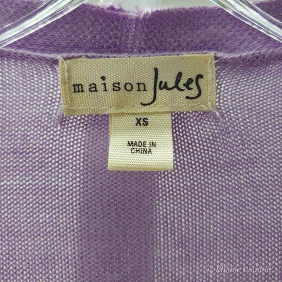 Maison Jules Long Open-Front Jersey Cardigan Lilac Moon XS - Picture 5 of 7